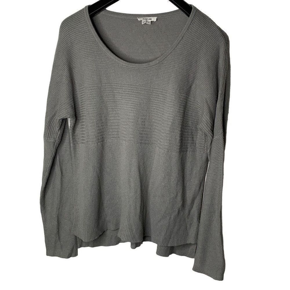 Helmut Lang sweater long sleeve deep crew neck knit size large